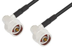 PE3C0119 - N Male Right Angle to N Male Right Angle Cable Using LMR-195 Coax