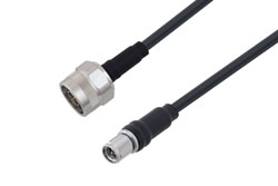 PE3C0121LF - SMA Male to N Male Low Loss Cable Using LMR-195 Coax with Times Microwave Components, LF Solder