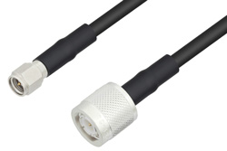 PE3C0122 - SMA Male to TNC Male Cable Using LMR-195 Coax And Times Connectors