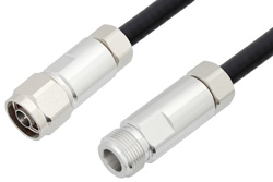 PE3C0125 - N Male to N Female Cable Using 1/4 inch Superflexible Coax