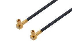 PE3C0147 - SMA Male Right Angle to SMA Male Right Angle Low Loss Cable Using LMR-240 Coax