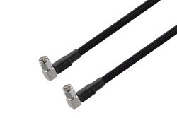 PE3C0148 - SMA Male Right Angle to SMA Male Right Angle Low Loss Cable Using LMR-240 Coax with Times Microwave Components