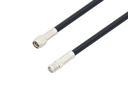 PE3C0168LF - SMA Male to SMA Female Low Loss Cable Using LMR-195 Coax, LF Solder