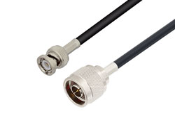 PE3C0190 - BNC Male to N Male Low Loss Cable Using LMR-240 Coax