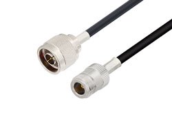 PE3C0233LF - N Male to N Female Low Loss Cable Using LMR-240 Coax, LF Solder