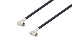 PE3C0382 - SMA Male Right Angle to SMA Male Right Angle Low Loss Cable Using LMR-195 Coax