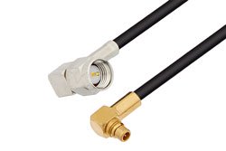 PE3C0406 - MMCX Plug Right Angle to SMA Male Right Angle Low Loss Cable Using LMR-100 Coax