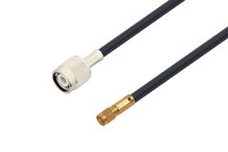 PE3C0442LF - TNC Male to SMA Male Low Loss Cable Using LMR-240 Coax, LF Solder