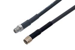 PE3C0467/HS - Reverse Polarity SMA Jack to Reverse Polarity SMA Plug Low Loss Cable Using LMR-195 Coax with HeatShrink