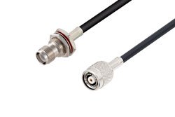 PE3C0477 - Reverse Polarity TNC Jack Bulkhead to Reverse Polarity TNC Plug Low Loss Cable Using LMR-195 Coax