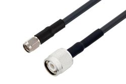 PE3C0672LF/HS - SMA Male to TNC Male Low Loss Cable Using LMR-195 Coax with HeatShrink, LF Solder