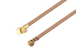 PE3C0716 - SMP Female Right Angle to UMCX Plug Right Angle Cable Using RG178 Coax