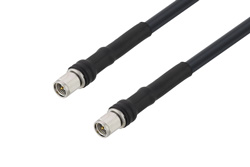 PE3C0861/HS - SMA Male to SMA Male Low Loss Cable Using LMR-240-UF Coax with Times Microwave Components with HeatShrink