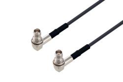 PE3C0957LF/HS - TNC Female RA Bulkhead to TNC Female RA Bulkhead Cable Using LMR-200 Coax with HeatShrink, LF Solder