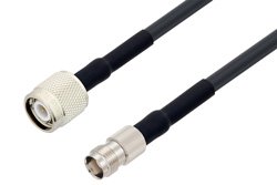PE3C0994/HS - TNC Male to TNC Female Cable Using LMR-240 Coax with HeatShrink