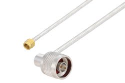 PE3C10102 - 2.92mm Male to N Male Right Angle Cable Using PE-SR402FL Coax