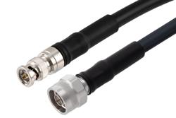 PE3C10262 - 75 Ohm BNC Male to 75 Ohm N Male Low Loss Cable Using 75 Ohm LMR-400-75 Coax with Times Microwave Components