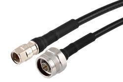 PE3C10263 - 75 Ohm F Male to 75 Ohm N Male Low Loss Cable Using 75 Ohm LMR-240-75-DB Coax with Times Microwave Components