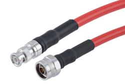 PE3C10271 - Plenum BNC Male to N Male Low Loss Cable Using LMR-400-LLPX Coax with Times Microwave Components