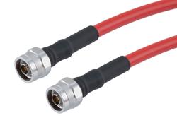 PE3C10274 - Plenum N Male to N Male Low Loss Cable Using LMR-400-LLPX Coax with Times Microwave Components