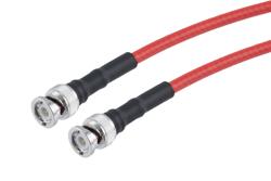 PE3C10278 - Plenum BNC Male to BNC Male Low Loss Cable Using LMR-240-LLPX Coax with Times Microwave Components