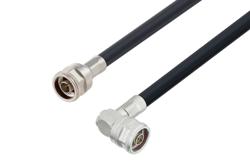PE3C1028 - N Male to N Male Right Angle Low Loss Cable Using LMR-400-UF Coax