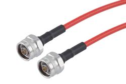 PE3C10282 - Plenum N Male to N Male Low Loss Cable Using LMR-240-LLPX Coax with Times Microwave Components