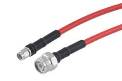 PE3C10286 - Plenum SMA Male to TNC Male Low Loss Cable Using LMR-240-LLPX Coax with Times Microwave Components