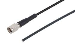PE3C10295 - SMA Male to Straight Cut Lead Low Loss Cable Using LMR-100A-UF Coax with Times Microwave Components
