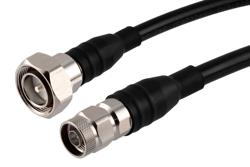 PE3C10361 - Fire Rated 7/16 DIN Male to N Male Low PIM Cable Using TCOM-400-FR Coax With Times Microwave Components