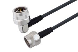PE3C10375 - N Male to N Male Right Angle Low Loss Cable Using TCOM-195 Coax With Times Microwave Components