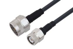 PE3C10390 - Fire Rated N Male to TNC Male Low Loss Cable Using TCOM-195-FR Coax With Times Microwave Components