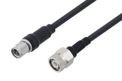 PE3C10393 - Fire Rated SMA Male to TNC Male Low Loss Cable Using TCOM-195-FR Coax With Times Microwave Components