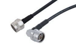 PE3C10399 - Fire Rated N Male to N Male Right Angle Low Loss Cable Using TCOM-240-FR Coax With Times Microwave Components