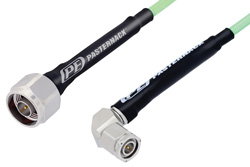 PE3C1041 - TNC Male Right Angle to N Male Low Loss Cable Using PE-P142LL Coax, RoHS