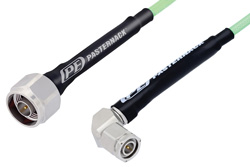 PE3C1041 - TNC Male Right Angle to N Male Low Loss Cable Using PE-P142LL Coax, RoHS
