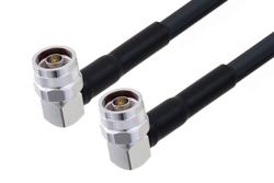 PE3C10415 - Fire Rated N Male Right Angle to N Male Right Angle Low Loss Cable Using TCOM-400-FR Coax With Times Microwave Components