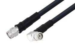 PE3C10419 - Fire Rated TNC Male to TNC Male Right Angle Low Loss Cable Using TCOM-400-FR Coax With Times Microwave Components