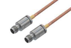PE3C10445 - 1.85mm Female to 1.85mm Female Cable Using RG405 Semi-Rigid Coax