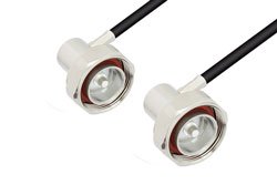 PE3C1064/SP - 7/16 DIN Male RA to 7/16 DIN Male RA Low Loss Cable Using LMR-240 Coax with HeatShrink and 180 Deg. Clock, LF Solder