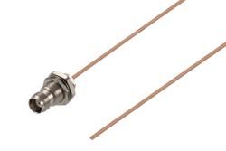 PE3C10690 - TNC Female Bulkhead to Straight Cut Lead Cable Using RG178 Coax