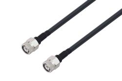 PE3C1135LF/HS - TNC Male to TNC Male Low Loss Cable Using LMR-240-UF Coax with HeatShrink, LF Solder