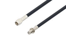 PE3C1209 - SMA Male to SMA Female Bulkhead Low Loss Cable Using LMR-195 Coax