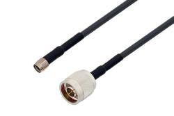 PE3C1331/HS - Reverse Polarity SMA Plug to N Male Low Loss Cable Using LMR-195 Coax with HeatShrink