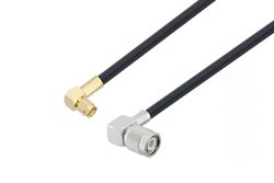 PE3C1360 - SMA Male Right Angle to TNC Male Right Angle Low Loss Cable Using LMR-240-UF Coax