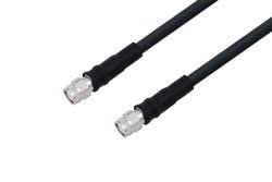 PE3C1382/HS - TNC Male to TNC Male Low Loss Cable Using LMR-400 Coax with Times Microwave Components with HeatShrink