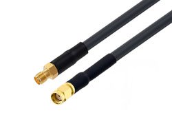 PE3C1394/HS - Reverse Polarity SMA Jack to Reverse Polarity SMA Plug Cable Using RG8X Coax with HeatShrink
