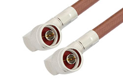 PE3C1442 - N Male Right Angle to N Male Right Angle Cable Using RG393 Coax