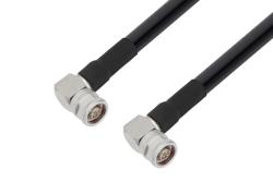 PE3C1446/HS - N Male Right Angle to N Male Right Angle Low Loss Cable Using LMR-600 Coax with HeatShrink