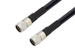PE3C1548/HS - N Male to N Male Cable Using LMR-600-DB Coax with HeatShrink